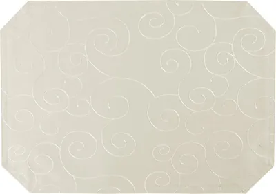 Produktbild von Tischset champagner 35x50 cm Struktur damast Ornamente Platzset bügelfrei Deckchen