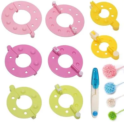 Produktbild von Kunststoff-Pomponmaker-Set 8-teilig