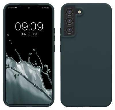 Produktbild von kwmobile Handyhülle für Samsung Galaxy S22 Plus Hülle - Case Silikon - Kabelloses Laden - Schutzhülle Cover in Dunkler Schiefer