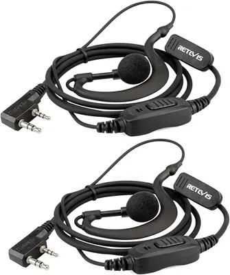 Immagine prodotto di Retevis RE3120 Cuffie Walkie Talkie a 2 poli di tipo C compatibili con le cuffie Walkie Talkie RT24 RT24V RT27 RT622 RT28 RT617 RT618 RT619 RT667 RT46 Baofeng BF-88E BF-888S BF-888S Tyhbell (PC)