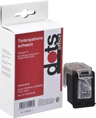 Immagine prodotto di dots 1711,4541-DOTS Dots Tinte ersetzt HP 901xl Bk