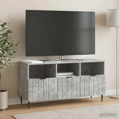 Image de Maison Exclusive - Meuble TV gris béton 102 x 34,5 x 50 cm en aggloméré