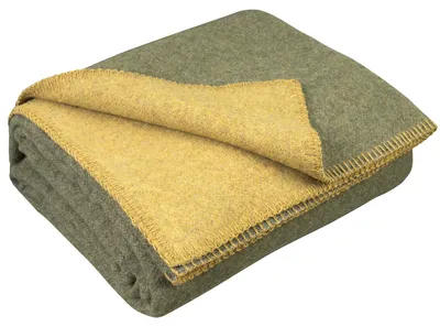 Produktbild von Omgoods - Wollende Decke, 130x170 cm - Doppelseitige Wolldecke für Camping und Reisen