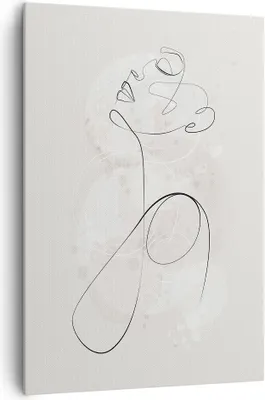 Produktbild von Bild auf Leinwand - Leinwandbild - Einteilig - Frau eins Linie - 70x100cm - Wand Bild - Wanddeko - Wandbilder - Leinwanddruck - Kunstdruck - Wanddekoration - Leinwand bilder - Wandbild - PA70x100-4576