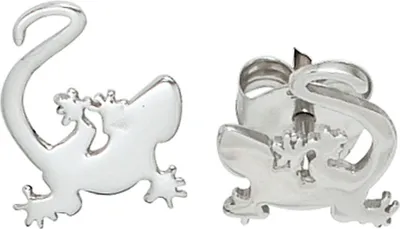 Produktbild von Paar Ohrstecker Stecker Gecko 925 Silber rhodiniert Ohrschmuck Ohrringe Damen