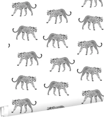 Obrázok produktu pre ESTAhome tapeta panther čierna a biela 53 cm x 10,05 m