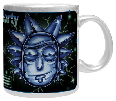 Rick & Morty Keramikbecher 320 ml silber metallic