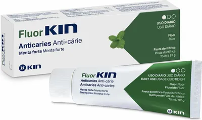 Zdjęcie produktu dla Kin Fluoride Pasta do zębów zapobiegająca próchnicy 75ml Mint
