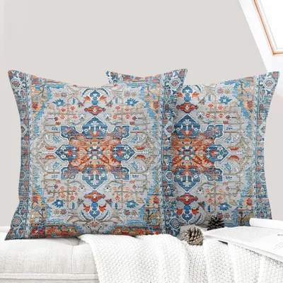 Produktbild von Set aus 2 dekorativen Kissenbezügen, 45 x 45 cm, im Boho-Stil