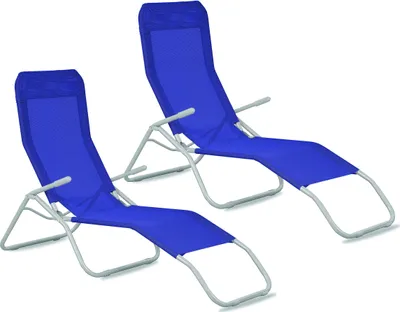 Produktbild von Aga 2x Gartenliege SIESTA MC372171BL Dunkelblau