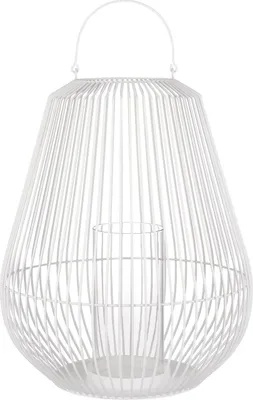 Produktbild von Blomus Nidea Laterne S, Windlicht, Indoor-Laterne, Kerzenhalter, Dekoration, Stahl / Glas, White / Weiß, H 67 cm, 66228