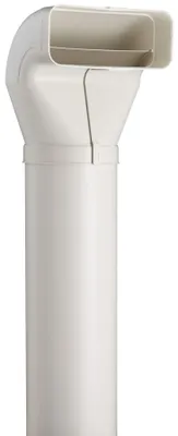 Obrázek produktu pro Ploché potrubí 175 × 80 mm na kruhovou trubku Ø 125 mm, 100 cm, odbočka pro digestoř