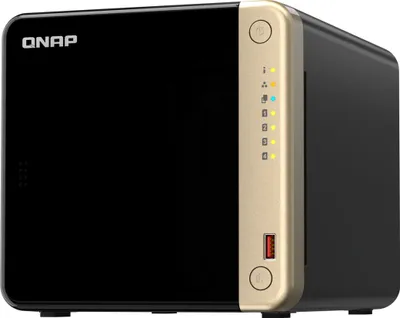 A QNAP NAS server is shown against a white background.