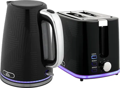 Obrázek produktu pro Sada konvice a toustovače, 2200 W, 2 plátky, černá