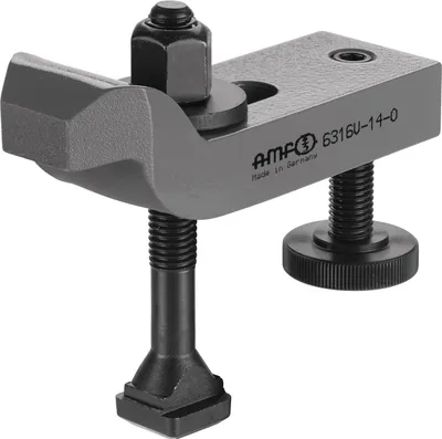 Produktbild von AMF Spanneisen Nr.6316V 10-M10x10x80 gekröpft mit verstellbar Stützschraube - 71274