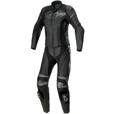Image de Combinaison cuir Alpinestars Stella GP Plus 2 pièces femme noir / gris métallisé 42