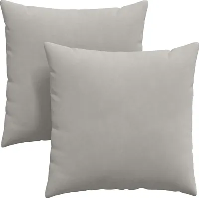 Immagine prodotto di vidaXL Cuscini per divano, 2 pezzi, tessuto, grigio chiaro, 80 x 80 cm