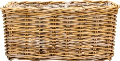 Produktbild von Pflanzkorb Leah Bali Naturfaser 60 x 30 x 30 cm grau braun inkl. Pflanzfolie