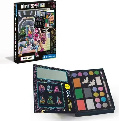 Obrázek produktu pro Clementoni Monster High - Face Art, Sada na líčení pro děti, 6 rok/roky, Vícebarevný
