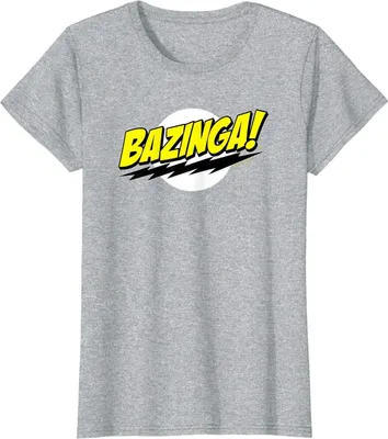 Image de The Big Bang Theory - T-shirt "Bazinga" pour femme BI548 (M) (Gris)