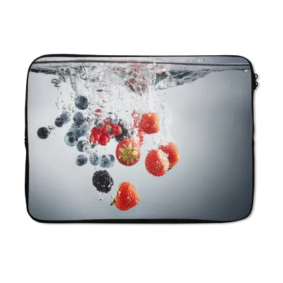 Produktbild von MuchoWow® Laptop Hülle 13 Zoll Rot - Obst - Wasser Laptoptasche - Laptophülle - Sleeve - Rundumschutz