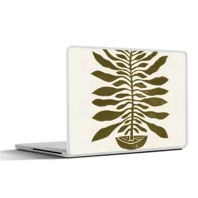 Produktbild von MuchoWow® Laptop Aufkleber Sticker Cover Pflanzen - Vase - Blumen - Pastell 32.5x23.5 cm - Sticker für Laptop - Selbstklebend