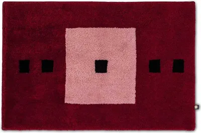 Produktbild von Rhomtuft Badteppich Cubus eckig 70 x 120 cm  Farbe  bordeaux/malve/schwarz