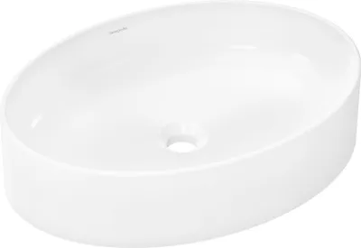 Produktbild von hansgrohe Xuniva D Aufsatzwaschtisch, SmartClean, ohne Überlauf, ohne Hahnloch, 550x400mm, weiß, 61072450