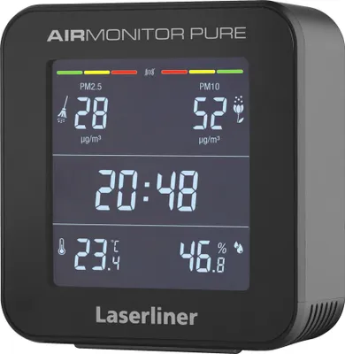 Obrázok produktu pre Laserliner AirMonitor PURE - čierny - 1% - -9,9 - 50 °C - 1 - 99% - 1 ks - 0 - 40 °C (082.431A)