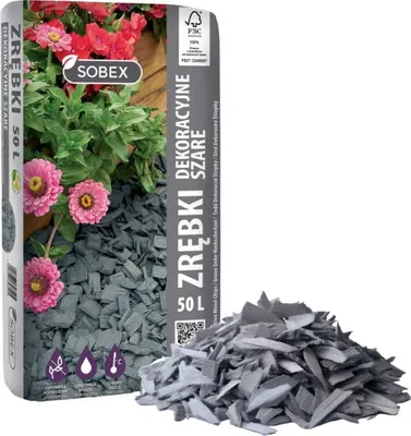 Produktbild von Deko-Hackschnitzel, Dekorativ, grau, 50l, Rinde