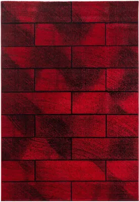 Produktbild von Kurzflor Teppich Balia Läufer, Farbe: Rot, Größe:80x150 cm