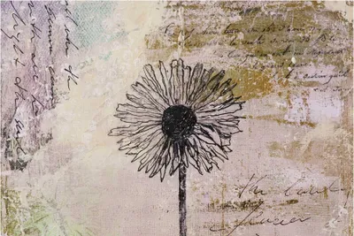 Produktbild von Fototapete Blumen - Vliestapete - Bildtapete UV-beständig Pusteblume braun Vintage Wandtapete geruchsfrei