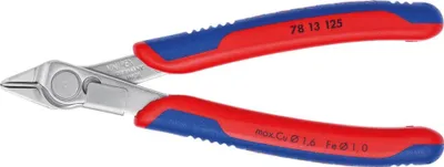 Image de KNIPEX 78 13 125 - Pince coupante diagonale - Acier - Plastique - Bleu/Rouge - 12,5 cm - 57 g