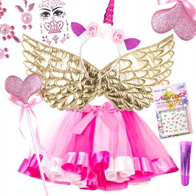 Produktbild von del-sol Magisches Einhorn Pegasus Kostümset Buntes Tutu