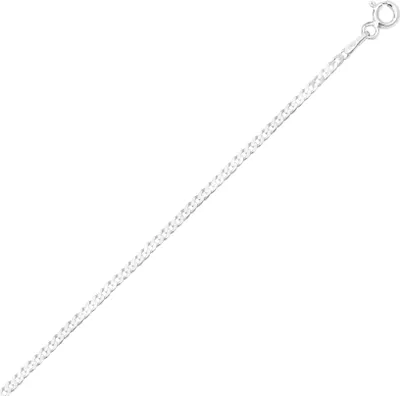 Productafbeelding van Zilveren ketting voor dames, gebogen model, fijn zilver 925 - 46cm * 2mm; TRS24586L18