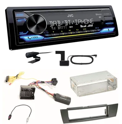 Produktbild von JVC KD-X472DBT Digitalradio USB MP3 FLAC Einbauset für BMW E87 E81 E82 X1 E84
