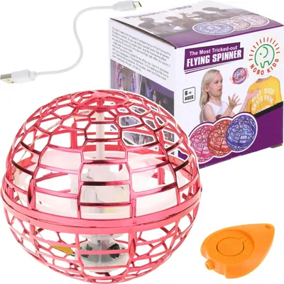 Zdjęcie produktu dla Latająca Świecąca Kula Latający Spinner Piłka Zmyłka Ufo 360° 9 cm + Pilot