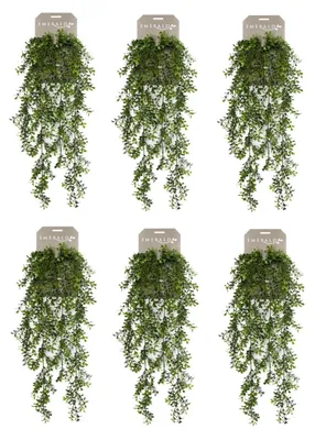Produktbild von 6er Set künstliches Buchsbaumbündel zum hängen grün L. 75cm Emerald Kunstblumen