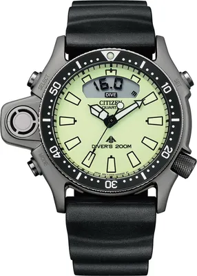 Image de Citizen JP2007-17W Chronographe Montre de plongée pour homme Promaster Series jaune cadran vert 50,7mm