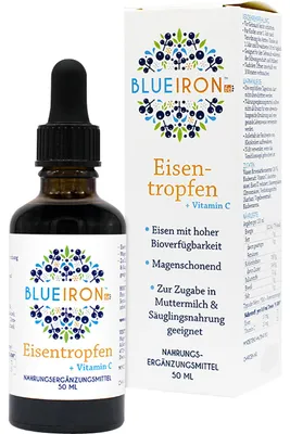 Produktbild von BLUEIRON Eisentropfen mit Vitamin C, 50 ml Lösung