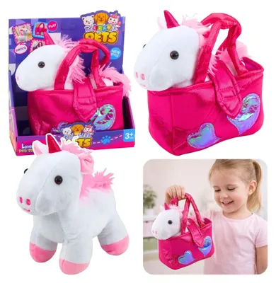 Immagine prodotto di Peluche Unicorno in una borsa, bianco, 25 cm