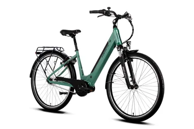 Produktbild von SAXONETTE Optimum Plus, Mittelmotor ebike , 418 Wh Akku, (mit integr. Rahmenschloss), E-Bike, Elektrofahrrad (Ramenhöhe 50 , Grün)