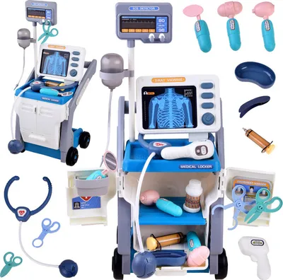 Image de Chariot médical pour enfants, bleu Jokomisiada
