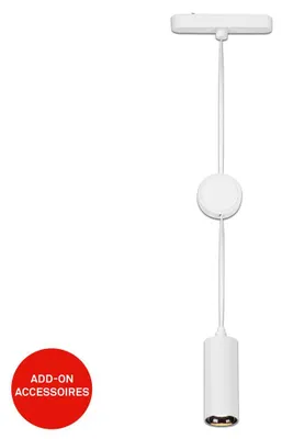 Image de Briloner Luxtrail Système de rails, Blanc chaud, Réglable en hauteur, Accessoires, Blanc, 13 x 120 x Ø4,2 cm