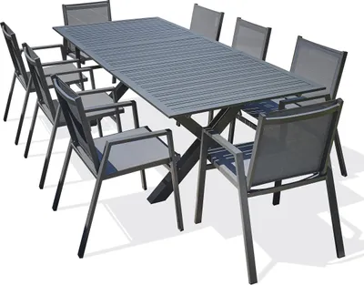 Produktbild von 8-Sitzer-Garten-Essgruppe ausem Aluminium
