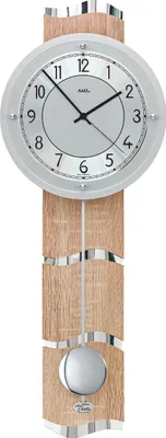 Produktbild von AMS Funk-Pendeluhr, Funkpendelwerk, 24x66x10cm, 5214