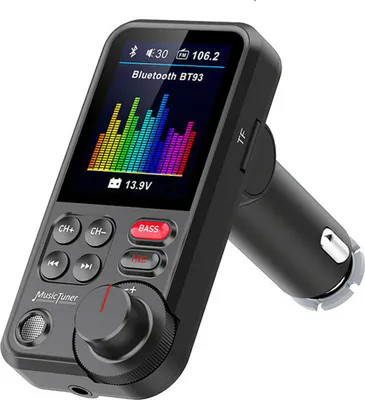 Produktbild von BT93 Bluetooth FM Transmitter Auto mit MP3 Player, Mikrofon, 1,8" Display & QC3.0 Ladegerät