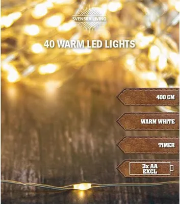 Obrázek produktu pro Řetěz Světelný 40Led S Časovačem 4M