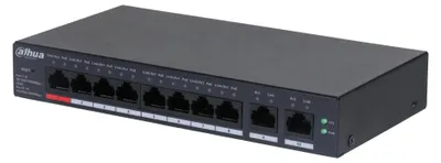 Zdjęcie produktu dla Dahua Technology CS4010-8GT-60, Zarządzany, L2, Gigabit Ethernet (10/100/1000), Obsługa PoE, Montaż na biurku/ścianie, Montaż naścienny / rzutowanie na sufit