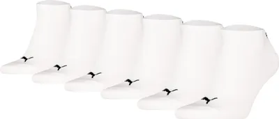 Produktbild von PUMA Uni Sneakersocken, 6er Pack - Sneaker Plain ECOM 6P, Logo, einfarbig Weiß 35-38